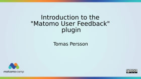 Introduction to the "Matomo User Feedback" plugin by MatomoCamp Recordings